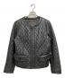 MACKINTOSH LONDON（マッキントッシュ ロンドン）の古着「キルティングレザーノーカラージャケット」｜ブラック