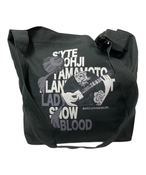 s'yte（サイト）s'yte (サイト) KAZUO KAMIMURA (カズオ カミムラ) LADY SNOWBLOOD DOUBLE-SIDED PRINT TOTE BAG ブラック サイズ:下記参照の古着・服飾アイテム