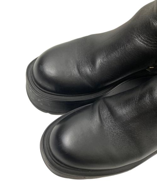 VALENTINO（ヴァレンティノ）VALENTINO (ヴァレンティノ) ユニークフォーム ロックスタッズブーツ ブラック サイズ:38 1/2の古着・服飾アイテム