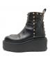 VALENTINO (ヴァレンティノ) ユニークフォーム ロックスタッズブーツ ブラック サイズ:38 1/2：30000円