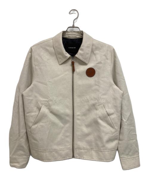 COACH（コーチ）COACH (コーチ) デニムジップアップジャケット アイボリー サイズ: Lの古着・服飾アイテム