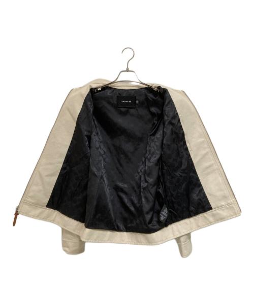 COACH（コーチ）COACH (コーチ) デニムジップアップジャケット アイボリー サイズ: Lの古着・服飾アイテム