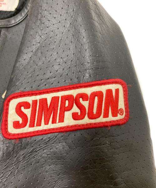 SIMPSON（シンプソン）SIMPSON (シンプソン) S/Sレザージャケット ブラック サイズ:Mの古着・服飾アイテム