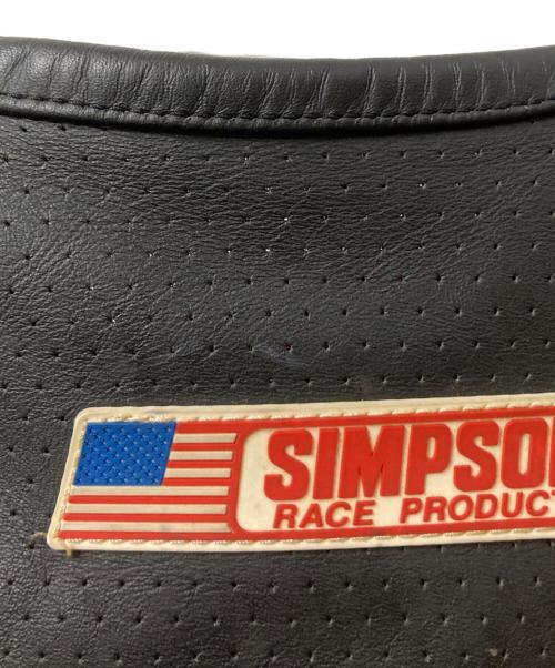 SIMPSON（シンプソン）SIMPSON (シンプソン) S/Sレザージャケット ブラック サイズ:Mの古着・服飾アイテム