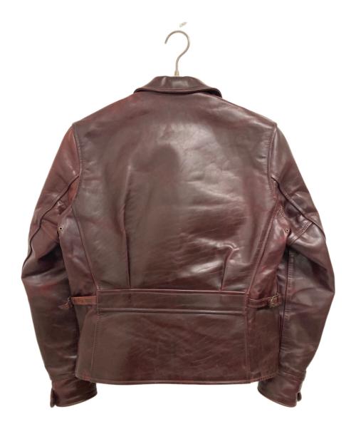Aero LEATHER（エアロレザー）Aero LEATHER (エアロレザー) ハーフベルテッドジャケット ブラウン サイズ:34の古着・服飾アイテム