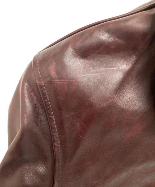 Aero LEATHER（エアロレザー）Aero LEATHER (エアロレザー) ハーフベルテッドジャケット ブラウン サイズ:34の古着・服飾アイテム