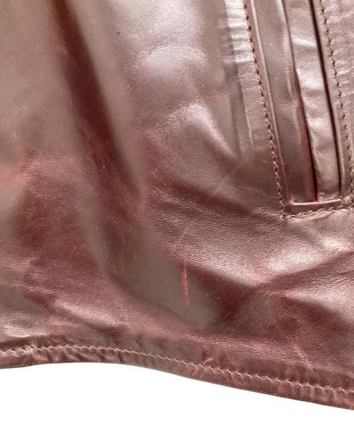 Aero LEATHER（エアロレザー）Aero LEATHER (エアロレザー) ハーフベルテッドジャケット ブラウン サイズ:34の古着・服飾アイテム