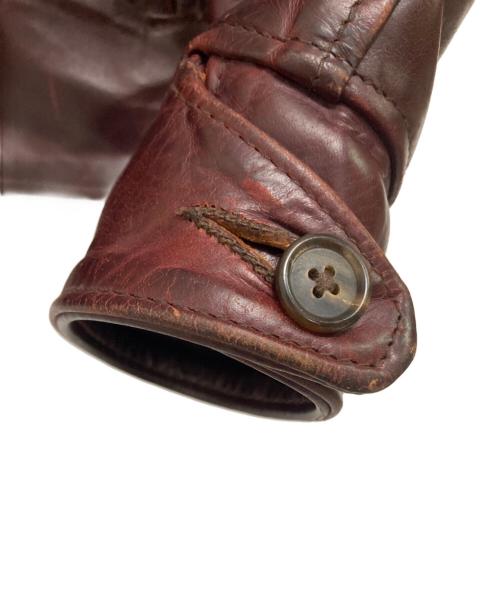 Aero LEATHER（エアロレザー）Aero LEATHER (エアロレザー) ハーフベルテッドジャケット ブラウン サイズ:34の古着・服飾アイテム