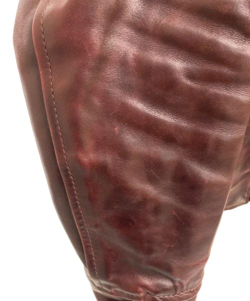 Aero LEATHER（エアロレザー）Aero LEATHER (エアロレザー) ハーフベルテッドジャケット ブラウン サイズ:34の古着・服飾アイテム