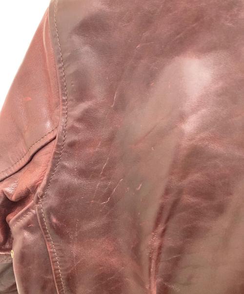 Aero LEATHER（エアロレザー）Aero LEATHER (エアロレザー) ハーフベルテッドジャケット ブラウン サイズ:34の古着・服飾アイテム