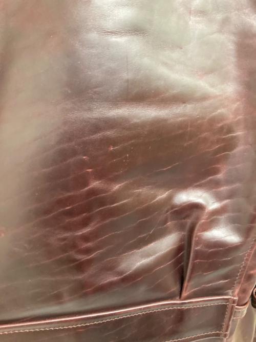 Aero LEATHER（エアロレザー）Aero LEATHER (エアロレザー) ハーフベルテッドジャケット ブラウン サイズ:34の古着・服飾アイテム