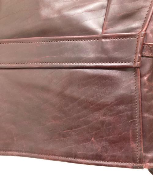 Aero LEATHER（エアロレザー）Aero LEATHER (エアロレザー) ハーフベルテッドジャケット ブラウン サイズ:34の古着・服飾アイテム