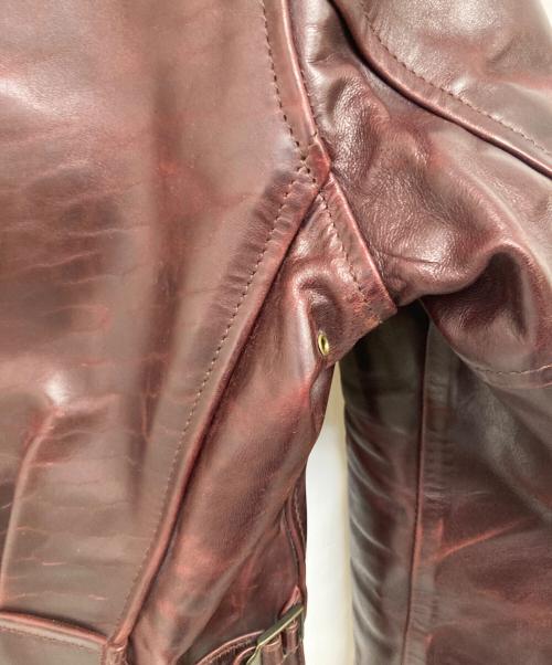 Aero LEATHER（エアロレザー）Aero LEATHER (エアロレザー) ハーフベルテッドジャケット ブラウン サイズ:34の古着・服飾アイテム