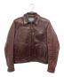 Aero LEATHER（エアロレザー）の古着「ハーフベルテッドジャケット」｜ブラウン