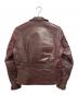 Aero LEATHER (エアロレザー) ハーフベルテッドジャケット ブラウン サイズ:34：60000円