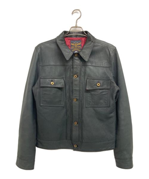 EARLY MOUNTAIN WORKS（アーリーマウンテンワークス）EARLY MOUNTAIN WORKS (アーリーマウンテンワークス) レザージャケット グレー サイズ:XLの古着・服飾アイテム