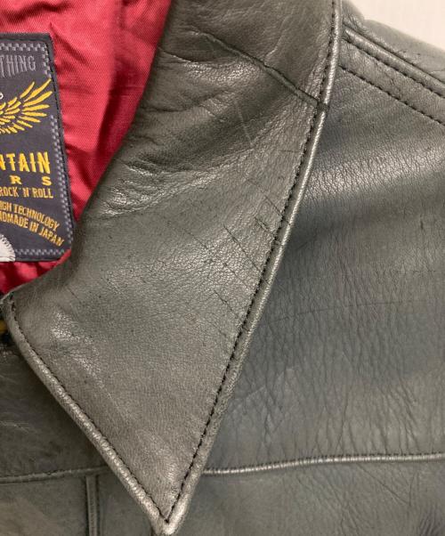 EARLY MOUNTAIN WORKS（アーリーマウンテンワークス）EARLY MOUNTAIN WORKS (アーリーマウンテンワークス) レザージャケット グレー サイズ:XLの古着・服飾アイテム