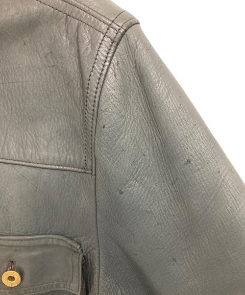 EARLY MOUNTAIN WORKS（アーリーマウンテンワークス）EARLY MOUNTAIN WORKS (アーリーマウンテンワークス) レザージャケット グレー サイズ:XLの古着・服飾アイテム