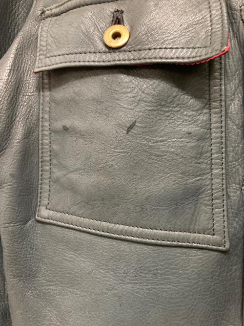 EARLY MOUNTAIN WORKS（アーリーマウンテンワークス）EARLY MOUNTAIN WORKS (アーリーマウンテンワークス) レザージャケット グレー サイズ:XLの古着・服飾アイテム
