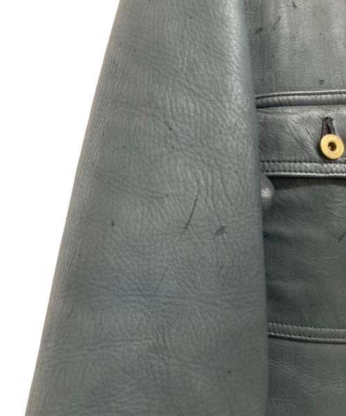 EARLY MOUNTAIN WORKS（アーリーマウンテンワークス）EARLY MOUNTAIN WORKS (アーリーマウンテンワークス) レザージャケット グレー サイズ:XLの古着・服飾アイテム