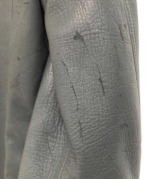 EARLY MOUNTAIN WORKS（アーリーマウンテンワークス）EARLY MOUNTAIN WORKS (アーリーマウンテンワークス) レザージャケット グレー サイズ:XLの古着・服飾アイテム