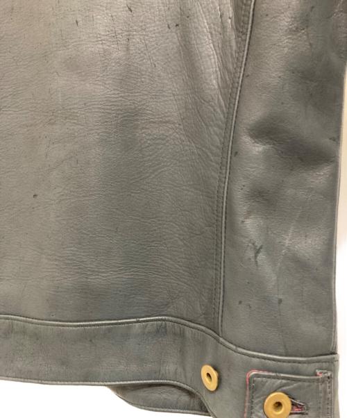 EARLY MOUNTAIN WORKS（アーリーマウンテンワークス）EARLY MOUNTAIN WORKS (アーリーマウンテンワークス) レザージャケット グレー サイズ:XLの古着・服飾アイテム