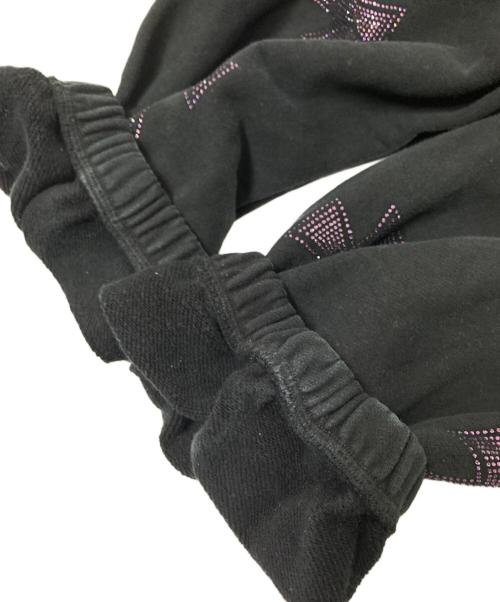 unknown（アンノウン）unknown (アンノウン) Outline Cross Rhinestone Sweat Pants ブラック サイズ:XLの古着・服飾アイテム