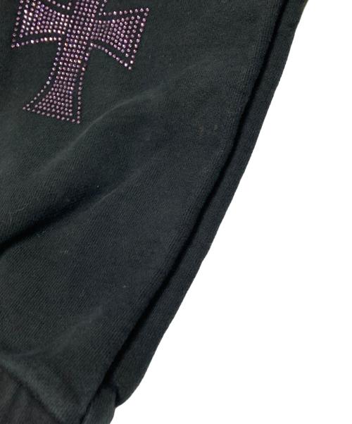 unknown（アンノウン）unknown (アンノウン) Outline Cross Rhinestone Sweat Pants ブラック サイズ:XLの古着・服飾アイテム