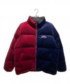 BlackEyePatchブラックアイパッチ）の古着「Spandex Logo 2 Tone Down Jacket」｜レッド×ネイビー