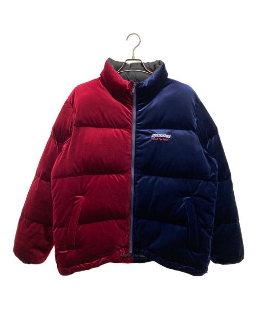 BlackEyePatch（ブラックアイパッチ）BlackEyePatch (ブラックアイパッチ) Spandex Logo 2 Tone Down Jacket レッド×ネイビー サイズ: Lの古着・服飾アイテム