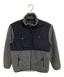 POLO RALPH LAUREN（ポロ・ラルフローレン）の古着「フリースジャケット」｜グレー×ブラック