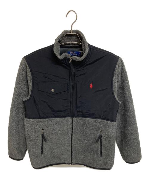POLO RALPH LAUREN（ポロ・ラルフローレン）POLO RALPH LAUREN (ポロ・ラルフローレン) フリースジャケット グレー×ブラック サイズ:mの古着・服飾アイテム