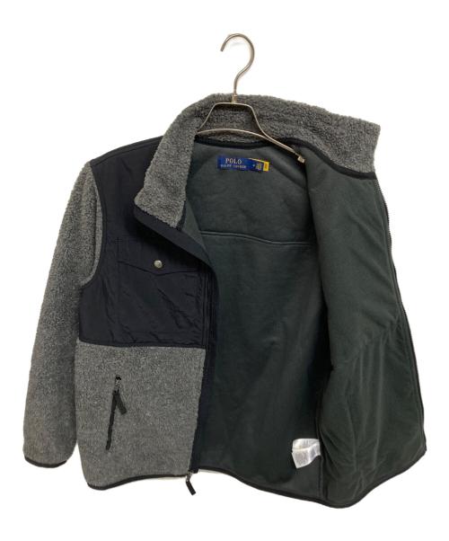 POLO RALPH LAUREN（ポロ・ラルフローレン）POLO RALPH LAUREN (ポロ・ラルフローレン) フリースジャケット グレー×ブラック サイズ:mの古着・服飾アイテム