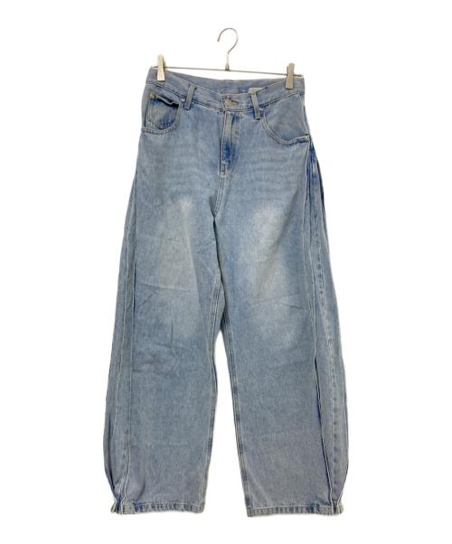 YENN（イエン）YENN (イエン) SIDE PLEATED DENIM PANTS インディゴ サイズ:38の古着・服飾アイテム