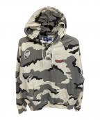 BoTTボット）の古着「Henley-neck Camo Hoodie」｜ホワイト×グレー