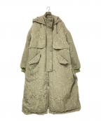 TODAYFULトゥデイフル）の古着「Jacquard Down Coat」｜ベージュ