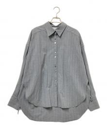 STUDIOUS（ステュディオス）の古着「Wide Stripe 2way Shirt」｜グレー