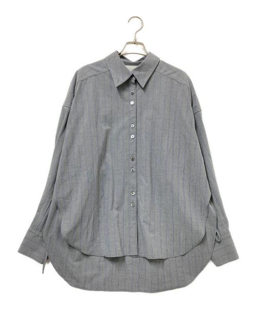 STUDIOUS（ステュディオス）STUDIOUS (ステュディオス) Wide Stripe 2way Shirt グレー サイズ:FREEの古着・服飾アイテム