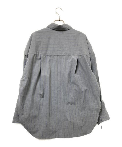 STUDIOUS（ステュディオス）STUDIOUS (ステュディオス) Wide Stripe 2way Shirt グレー サイズ:FREEの古着・服飾アイテム
