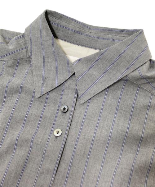 STUDIOUS（ステュディオス）STUDIOUS (ステュディオス) Wide Stripe 2way Shirt グレー サイズ:FREEの古着・服飾アイテム
