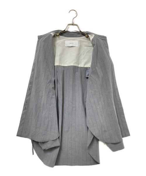 STUDIOUS（ステュディオス）STUDIOUS (ステュディオス) Wide Stripe 2way Shirt グレー サイズ:FREEの古着・服飾アイテム