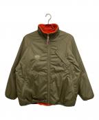 is-nessイズネス）の古着「1LDK別注 REVERSIBLE FLEECE JACKET」｜オリーブ×オレンジ
