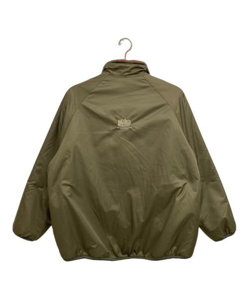 is-ness（イズネス）is-ness (イズネス) 1LDK別注 REVERSIBLE FLEECE JACKET オリーブ×オレンジ サイズ:Sの古着・服飾アイテム