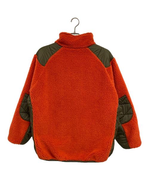 is-ness（イズネス）is-ness (イズネス) 1LDK別注 REVERSIBLE FLEECE JACKET オリーブ×オレンジ サイズ:Sの古着・服飾アイテム