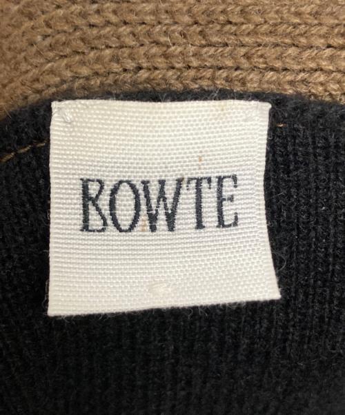 BOWTE（バウト）BOWTE (バウト) 12G CASHMERE FRINGE CARDIGAN ブラック×ブラウン サイズ:FREEの古着・服飾アイテム
