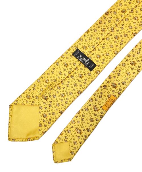 HERMES（エルメス）HERMES (エルメス) 魚柄ネクタイ イエロー サイズ:下記参照の古着・服飾アイテム
