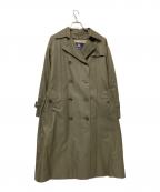 BURBERRY LONDONバーバリーロンドン）の古着「ライナー付トレンチコート」｜グリーン×ベージュ