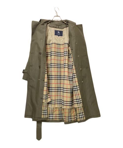 BURBERRY LONDON（バーバリーロンドン）BURBERRY LONDON (バーバリーロンドン) ライナー付トレンチコート グリーン×ベージュ サイズ:40の古着・服飾アイテム