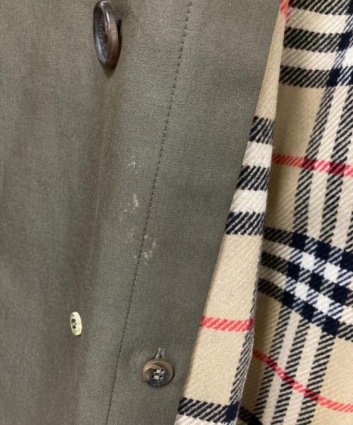 BURBERRY LONDON（バーバリーロンドン）BURBERRY LONDON (バーバリーロンドン) ライナー付トレンチコート グリーン×ベージュ サイズ:40の古着・服飾アイテム