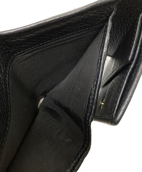 GUCCI（グッチ）GUCCI (グッチ) インターロッキングG レザー 三つ折り財布 ブラック サイズ:下記参照の古着・服飾アイテム